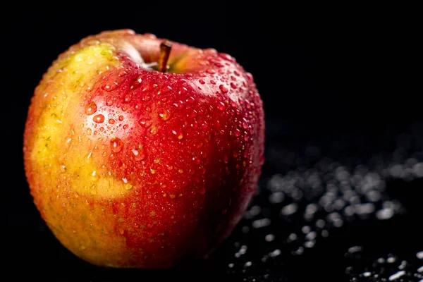 Maçãs Molhadas Maduras Saborosas Frutas Macieira Usadas Como Sobremesa Cozinha — Fotografia de Stock