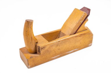 Tahta planör. Marangozhanede ahşap işçiliği için aksesuarlar. Hafif arkaplan.