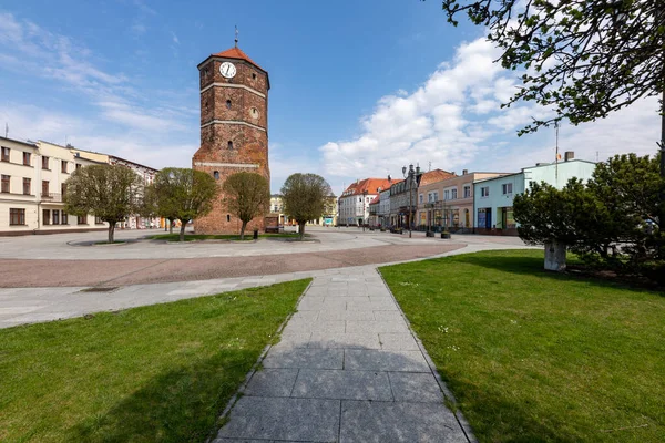 Znin Kuyavian Pomeranian Vojvodství Polsko Duben 2021 Tržní Náměstí Stará — Stock fotografie