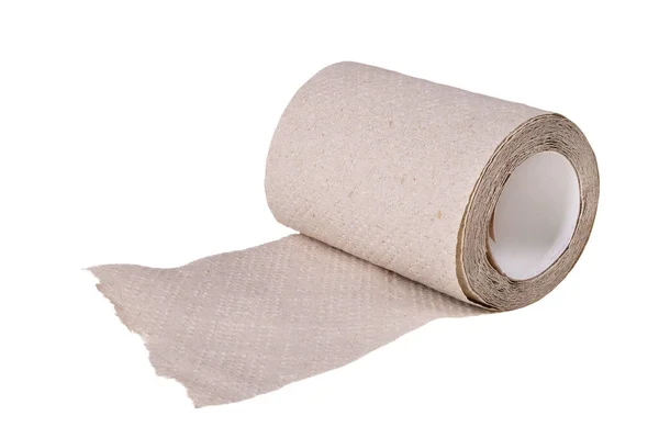 Carta Igienica Grigia Stesa Materiali Igiene Personale Fondo Isolato — Foto Stock