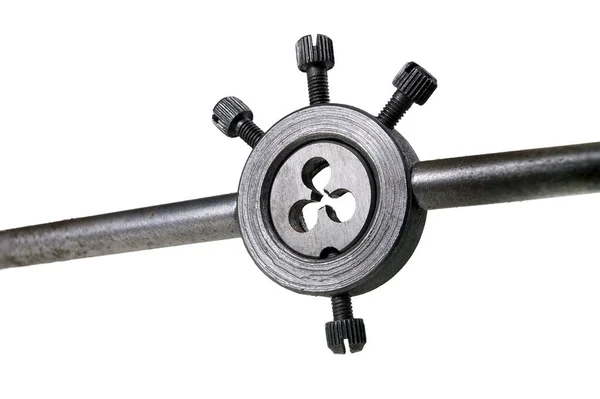 Metal Die Holder Cutting Metric Thread Accessories Used Mechanical Workshop — Stock Photo, Image