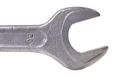Vidaları gevşetmek için metal ucu açık ingiliz anahtarı. Çilingir atölyesindeki tamirciler için aletler. Seçilen arkaplan.