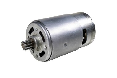 Fırın için küçük elektrikli motor. Ev aletleri onarım aksesuarları. Tecrit edilmiş arka plan..