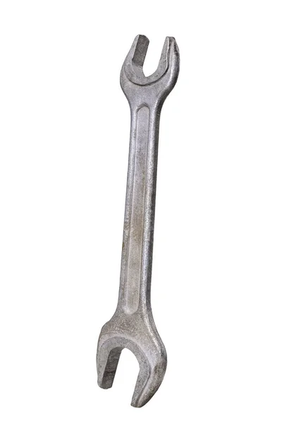 Metalowy Klucz Otwarty Rozluźniania Śrub Narzędzia Dla Mechaników Ślusarni Pojedyncze — Zdjęcie stockowe
