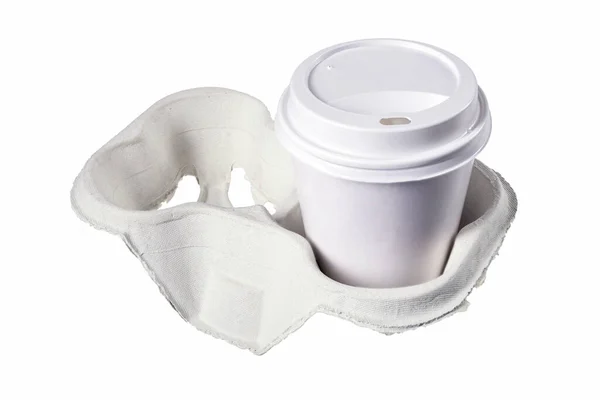 Tasses Papier Pour Café Emporter Chaud Conteneurs Pour Boissons Chaudes — Photo