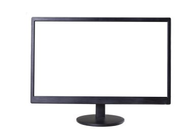 Grafikler için alanı olan LCD monitörü. Görüntü göstermek için bilgisayar aygıtı. İzole edilmiş arkaplan.