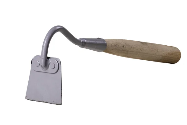 Metal Hoe Garden Work Household Garden Tools Isolated Background — Stock Photo, Image