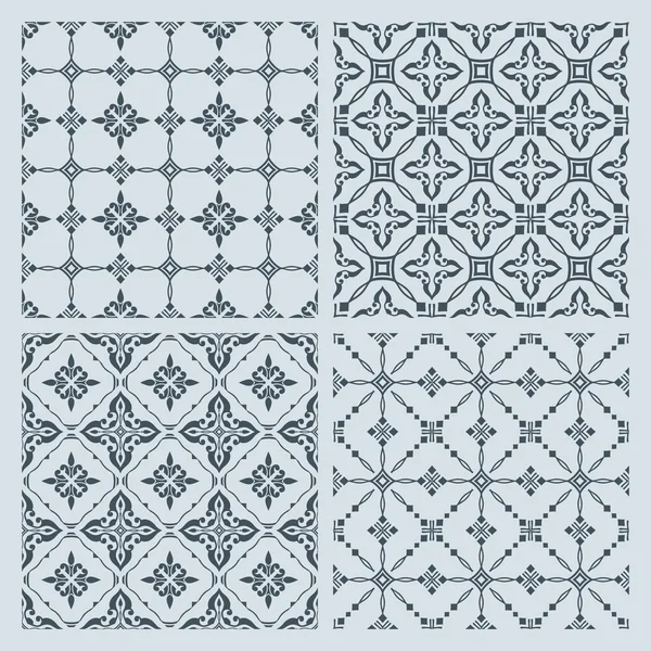 Conjunto de patrones sin costura — Archivo Imágenes Vectoriales