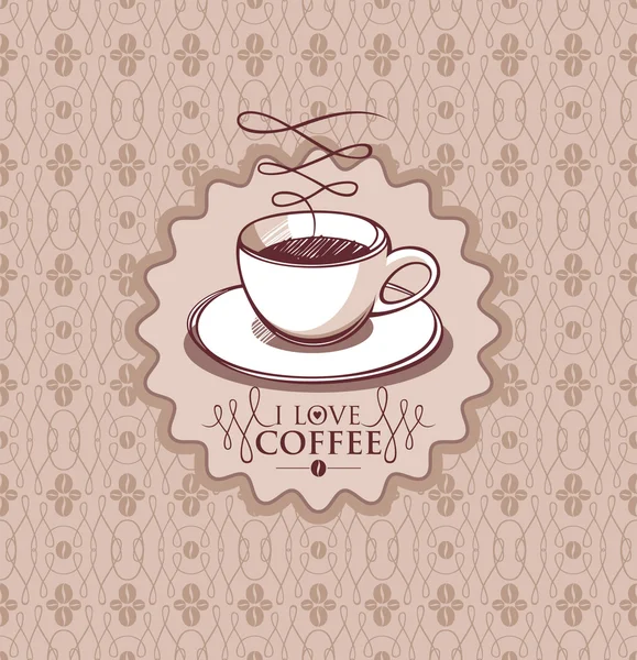 Bir fincan kahve vektörü illüstrasyonu