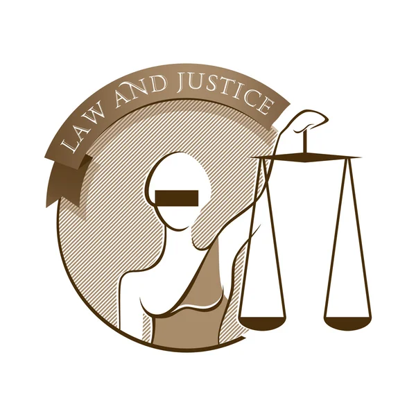 Themis Tanrıça vektör Illustration. Logo şablonu