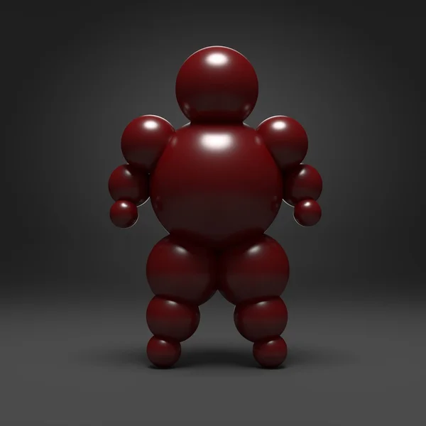 3D abstrakte Ballman-Figur — Stockfoto