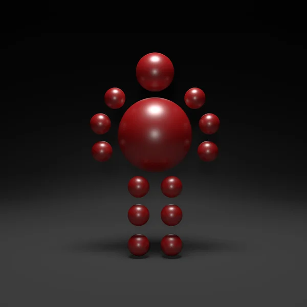 3D abstract karakter van de Ballman — Stockfoto