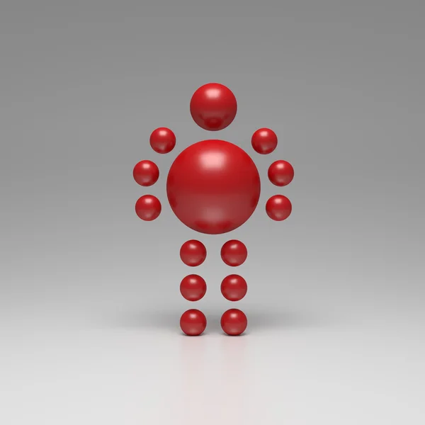 3D abstract karakter van de Ballman — Stockfoto