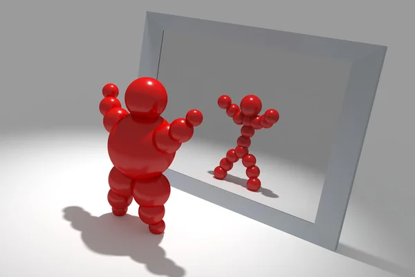 3D abstrakt "Ballman" tecken — Stockfoto