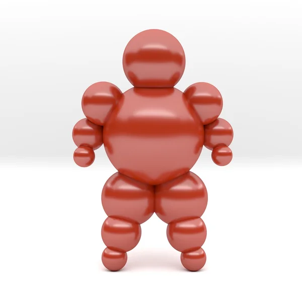 3D abstrakte Ballman-Figur — Stockfoto