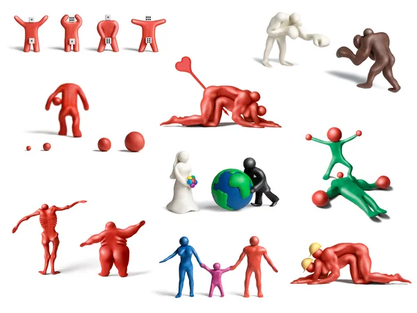 Plasticine art collection — Stock Photo, Image