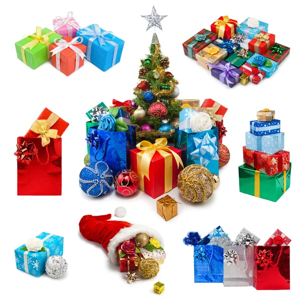 Kerstmis geschenken collectie — Stockfoto