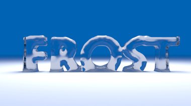 3D frost text