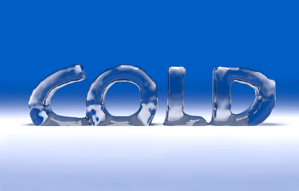 Texto en frío 3D —  Fotos de Stock