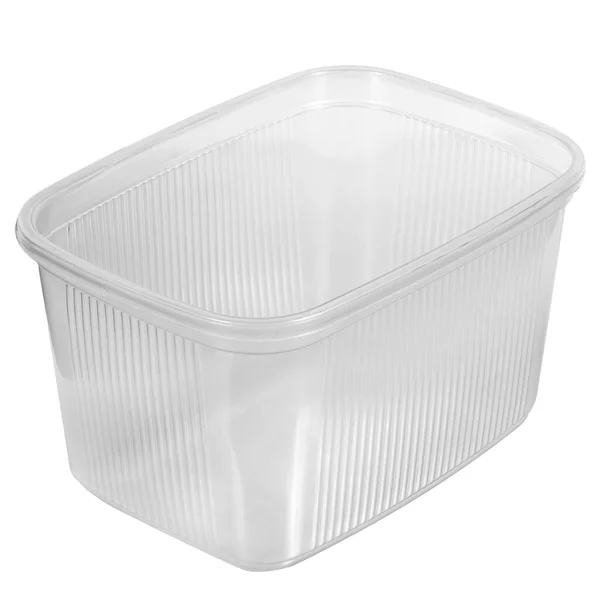 Caja Transparente Plástico Reutilizable Para Comida Para Llevar Picnic Ensalada — Foto de Stock