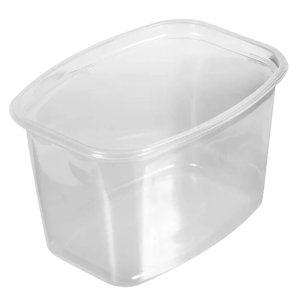 Caja Transparente Plástico Reutilizable Para Comida Para Llevar Picnic Ensalada —  Fotos de Stock