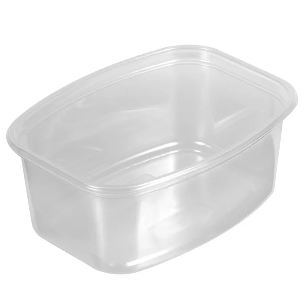 Caja Transparente Plástico Reutilizable Para Comida Para Llevar Picnic Ensalada — Foto de Stock