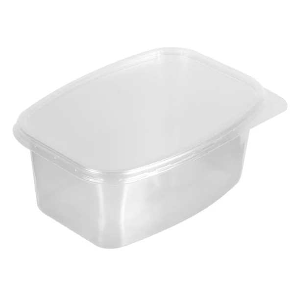 Caja Transparente Plástico Reutilizable Para Comida Para Llevar Picnic Ensalada —  Fotos de Stock