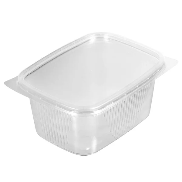 Caja Transparente Plástico Reutilizable Para Comida Para Llevar Picnic Ensalada —  Fotos de Stock