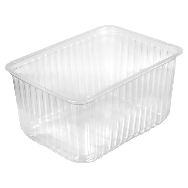 Boîte Transparente Plastique Réutilisable Pour Plats Emporter Pique Nique Salade Photo De Stock