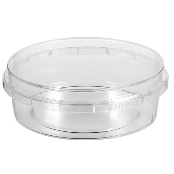 Caixa Transparente Plástico Reutilizável Para Comida Takeaway Piquenique Salada Para — Fotografia de Stock