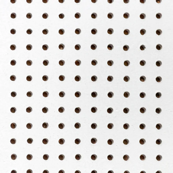 Viele Kleine Runde Lüftungslöcher Der Dekorplatte Der Wand — Stockfoto
