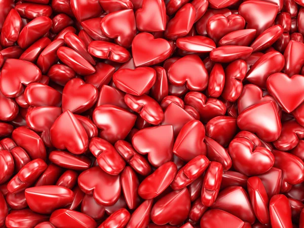Muitos corações vermelhos — Fotografia de Stock