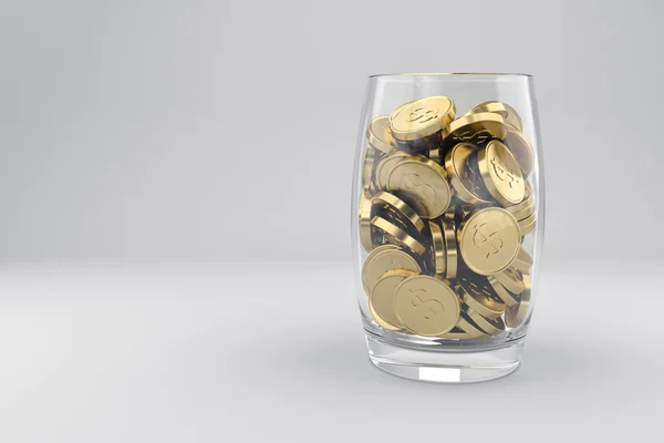 Peníze zlaté mince — Stock fotografie