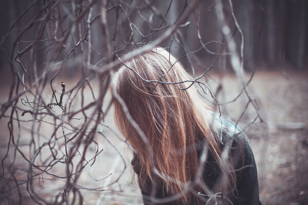 Girl in forest