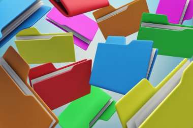 Colour folders clipart