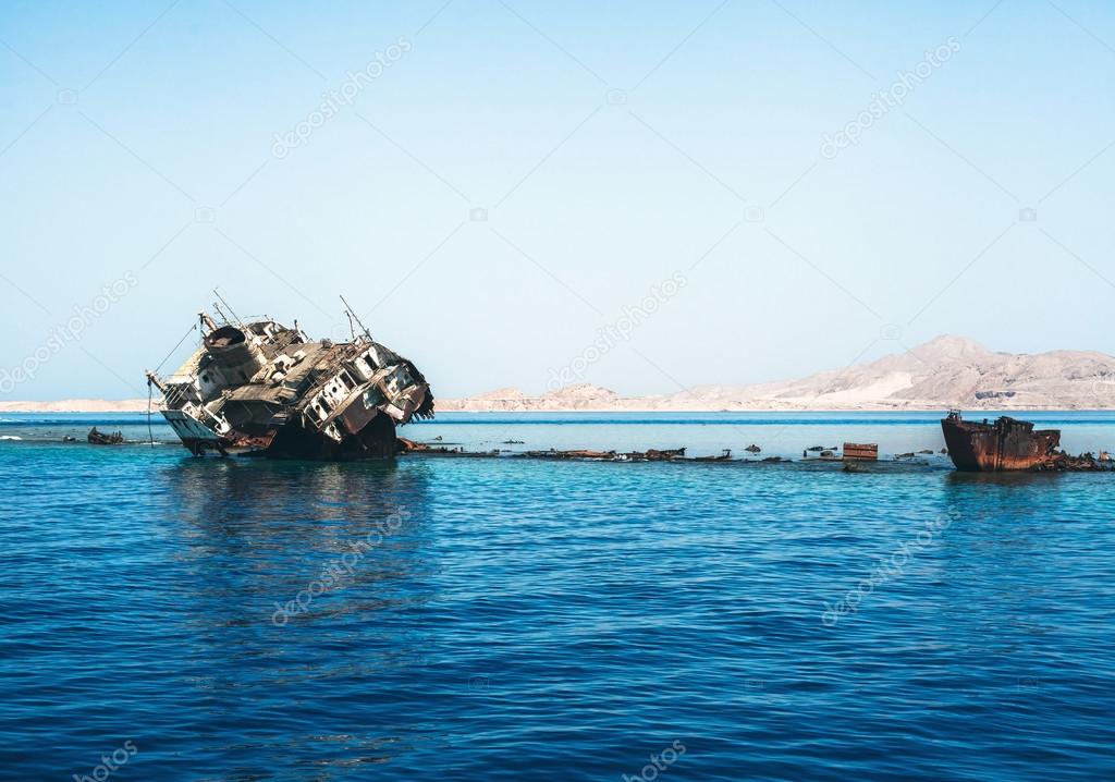 The sunk ship
