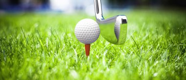 bir golf oyunu