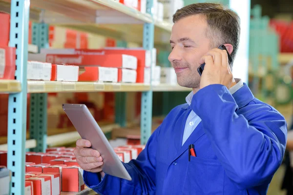 Nemen van de volgorde en man — Stockfoto