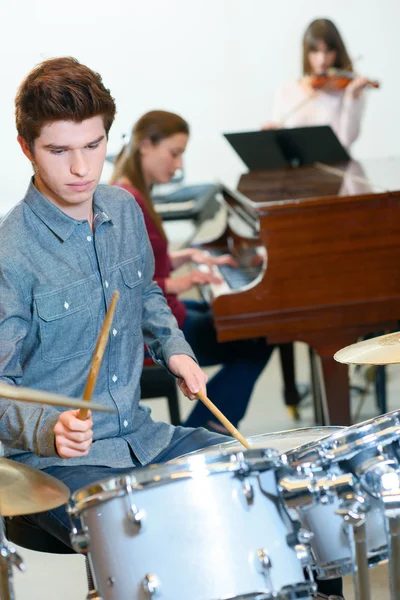 Drum lesson and art — Stock Photo, Image