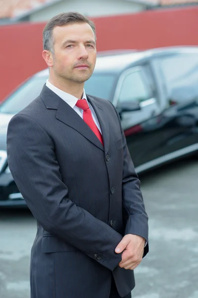 Man in suit and young — Stock Photo, Image