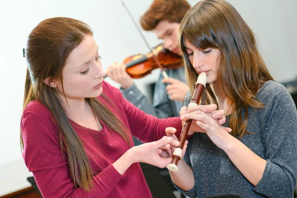 Music teacher at work — Stock Photo, Image