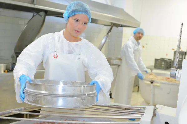 Food processing factory and two — Stock Photo, Image