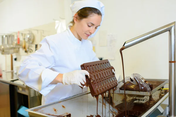 Így csokoládé penész Chef — Stock Fotó