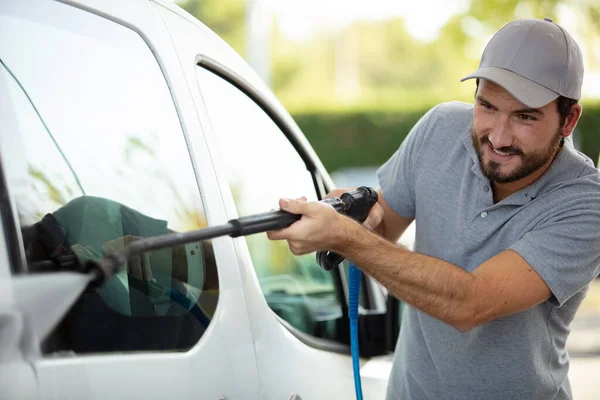 Auto Wassen Open Lucht — Stockfoto