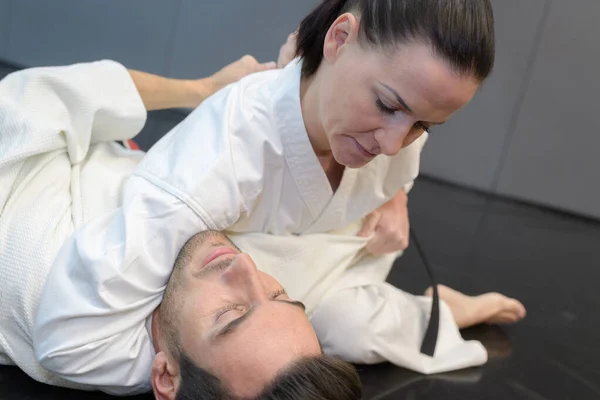 Portrait Deux Combattants Judokas — Photo