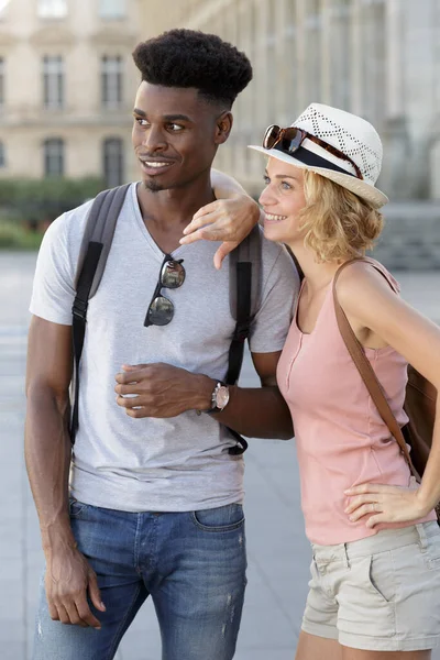 Ethnically Diverse Couple Sight Seeing Together — Stock Photo, Image