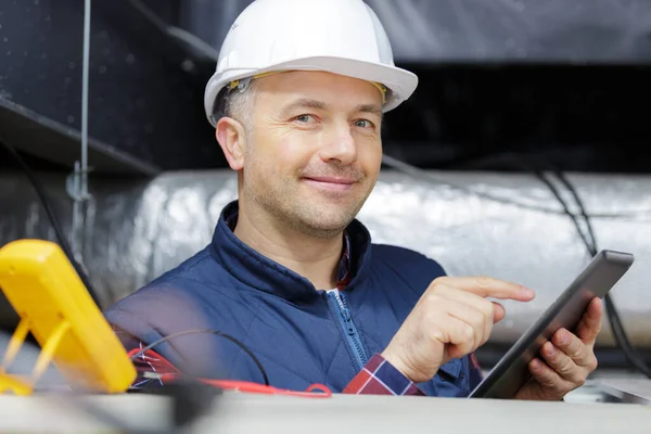 Building Renovation Technology Electricity People Concept — Stock Photo, Image