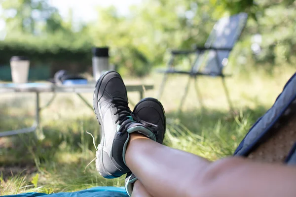 Binnen Tent Camping Het Veld — Stockfoto