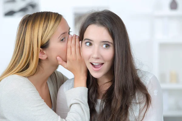 Gossip Meisje Vertelt Een Geheim Aan Haar Vriend — Stockfoto