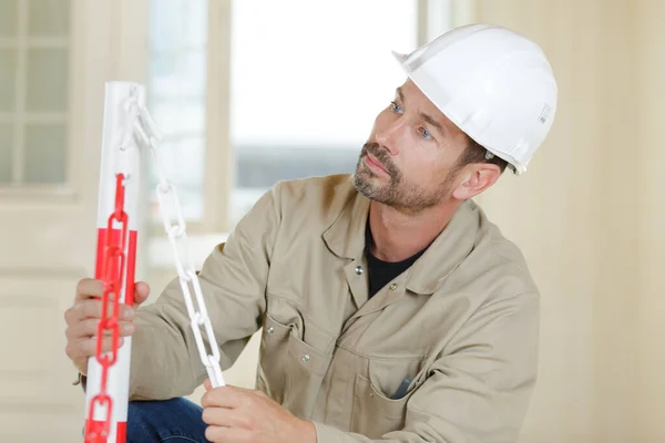 Builder Working Indoor — Stock Photo, Image